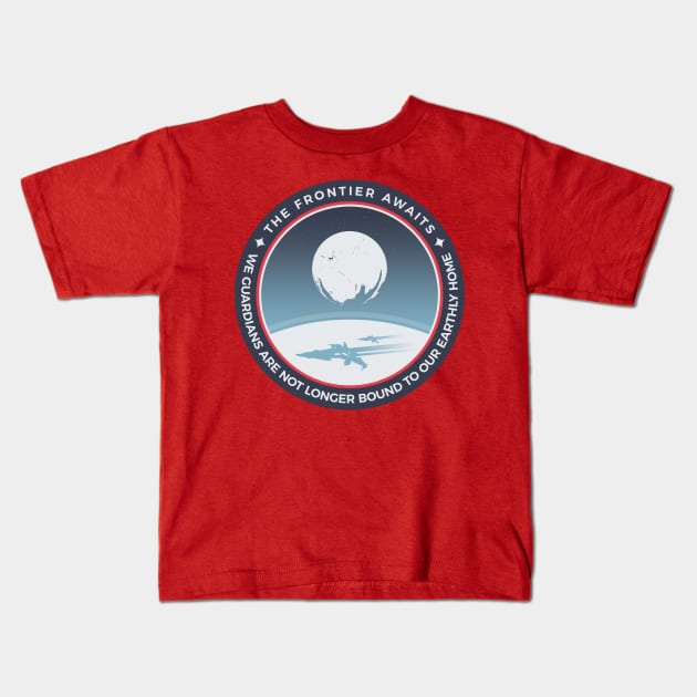 The Frontier Awaits Kids T-Shirt by ageofglitch